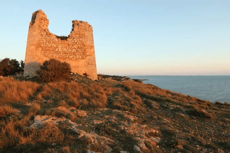 Torre Uluzzo al tramonto